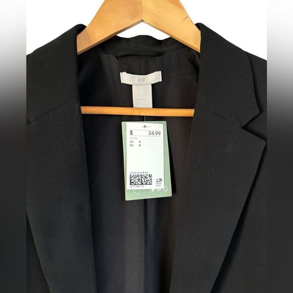 H&M Black Short Jacket Size Small NWT 7 0473 - Picture 4 of 7